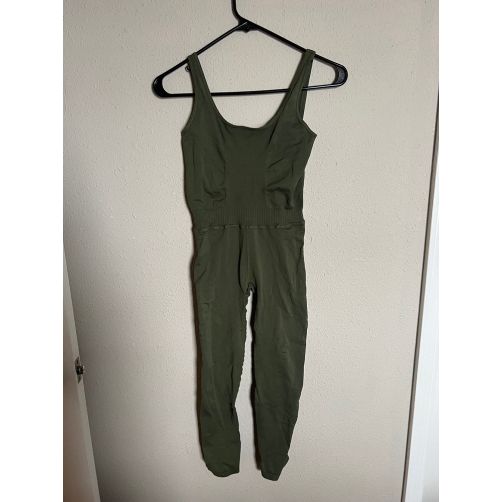 Women's Free People Good Karma Onesie Jumpsuit Green XS/S - Picture 6 of 11